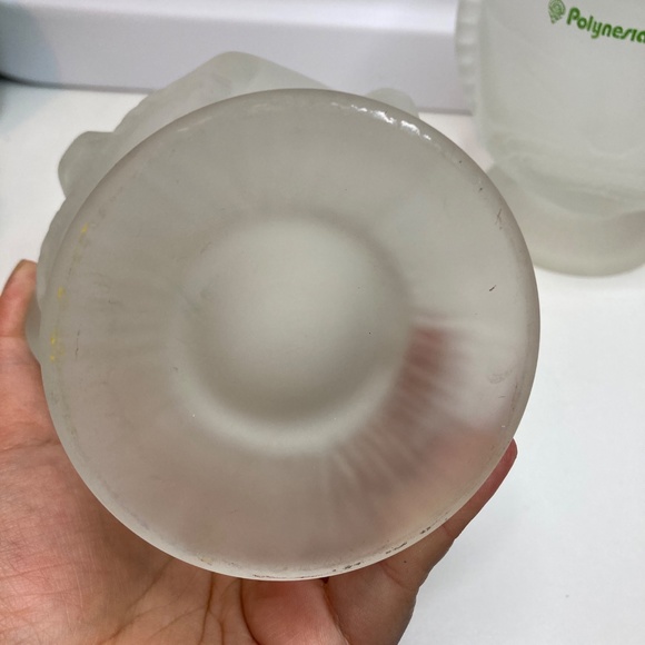 Set Of 2 Walt Disney World Polynesian Village Resort Frosted Glass Tiki Mug Cup - Picture 7 of 13